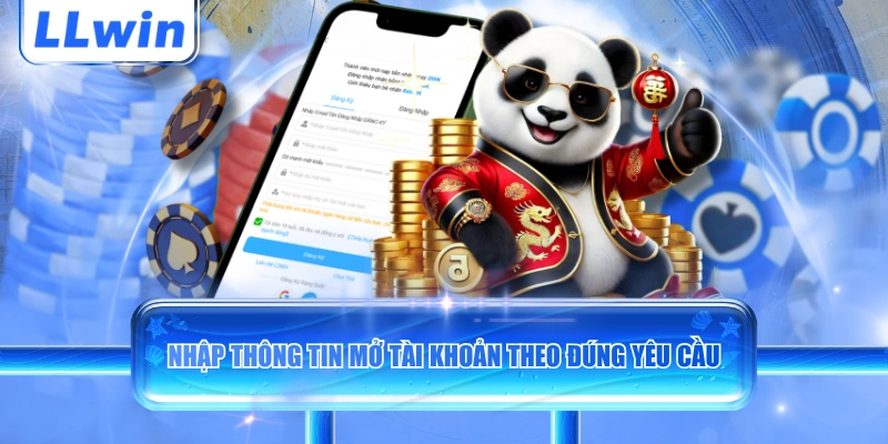 Nhập thông tin mở tài khoản theo đúng yêu cầu